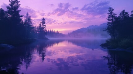 Purple Sunset Lake