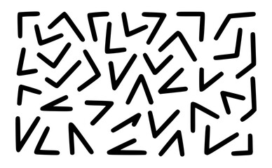 Hand drawn corner elements, rectangular frames by marker, text corners, quotation frame, geometric pattern. Crayon lines, underlines, frames, grunge texture, scribble vector sketch illustration