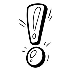 Bold Comic Exclamation Mark, Icon with Energetic Lines