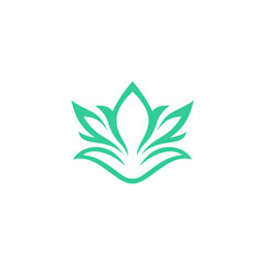 Lotus Flower for Diwali Icon green nature