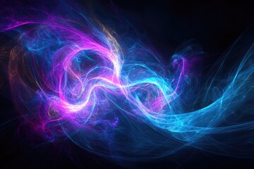 Fototapeta premium Abstract swirling neon energy