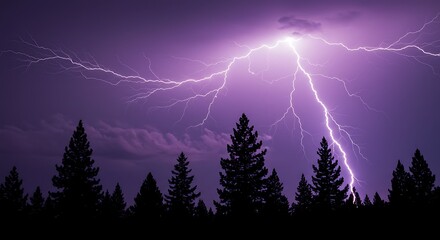 Night's Electric Embrace AI Generated