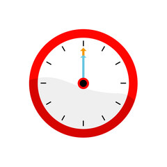 Wall clock icon. Timer clock cartoon design. Watch vector illustration.