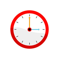 Wall clock icon. Timer clock cartoon design. Watch vector illustration.