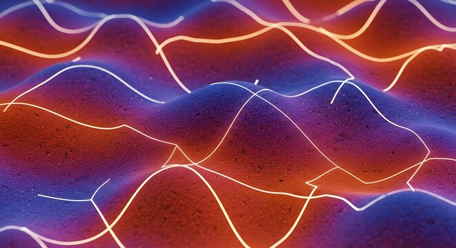 Neon Waveform Dreamscape AI Generated