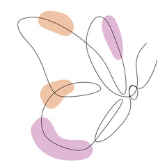 Butterfly Continuous Line Drawing