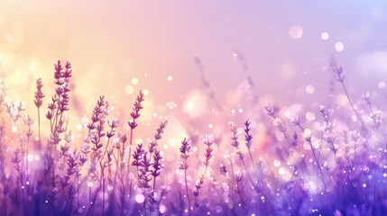 Fototapeta premium romantic background with a field of lavender