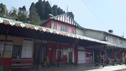 Ghum Railway Station of the Darjeeling Himalayan Railway is the highest railway station in India. The station and the platform.