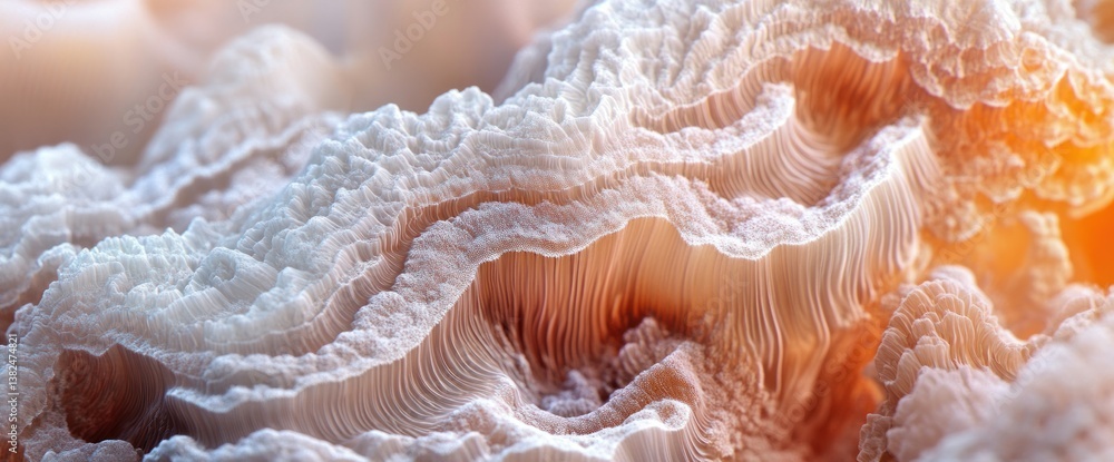 Poster intricate coral reef structure with captivating textures and soft gradients