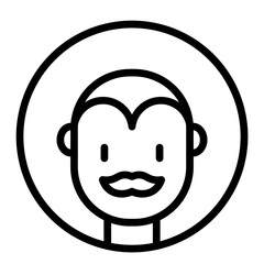 Buzz Cut Icon Vector Line Icon Design