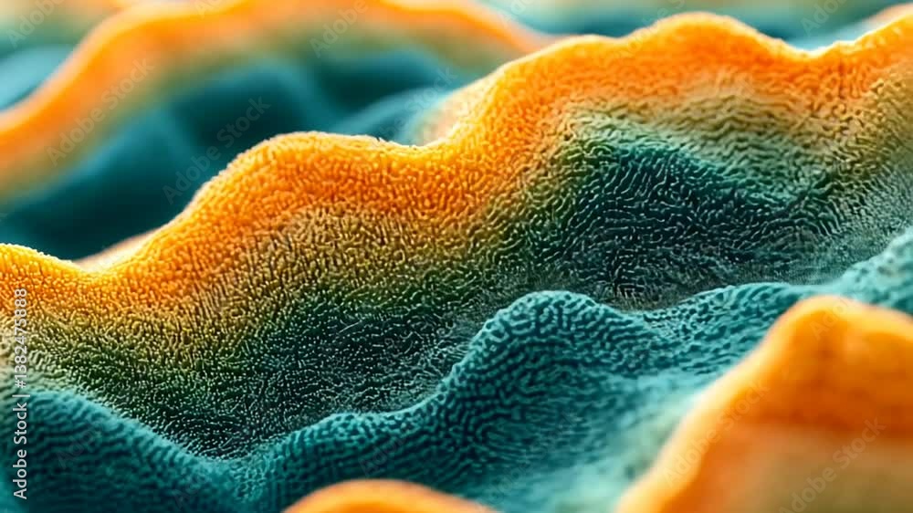 Poster detailed colorful wavy surface with texture generative ai