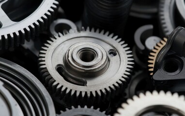 Intricate Metal Gears Close Up