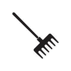 flat icon vector farming rake