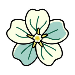 Charming Pastel Flower vector  Simple Floral Design