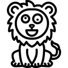 Crazy Lion Icon