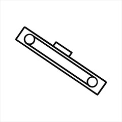 Level Tool Vector Illustration Black and White Line Design