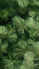 Lush phone wallpaper of dense green pine needles forming a natural, soft-textured forest bed.

