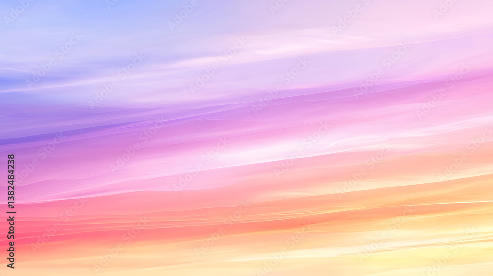 Poster soft pastel colors blend seamlessly dreamy gradient, creating serene and calming atmosphere. this ab