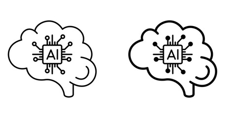  Artificial Intelligence     Icon Line & Glyph Style