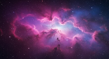 Fototapeta premium Cosmic Rose Bloom AI Generated