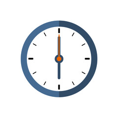 wall clock icon in flat style isolated on white background.