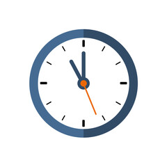 wall clock icon in flat style isolated on white background.