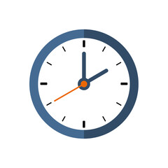 wall clock icon in flat style isolated on white background.