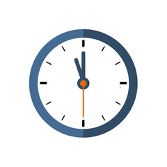 wall clock icon in flat style isolated on white background.