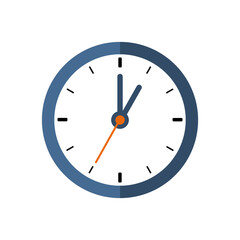 wall clock icon in flat style isolated on white background.