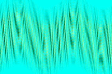 Dots wave halftone gradient pattern on green background. Green leather texture background, fabric, wallpaper, banner, poster, card, cover