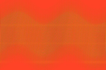 Dots wave halftone gradient pattern on orange background. red leather texture background, fabric, wallpaper, banner, poster, card, cover