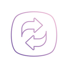 Refresh icon isolated on a white background. Vector illustration.