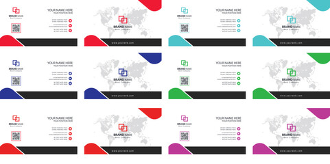 business card double sided editable design