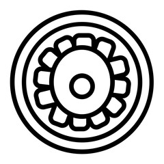 Cobb Salad Vector Line Icon Design