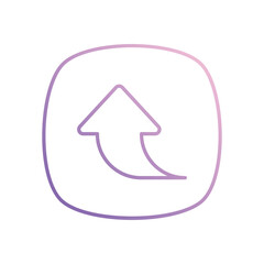 Upward  icon isolated on a white background. Vector illustration.
