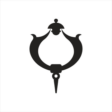 Vector Clamp Icon Decorative Silhouette Design Illustration
