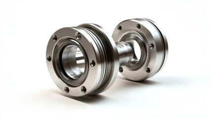 Precision Machinery: A close-up captures the intricate details of cutting-edge engineering, showcasing the sleek lines and metallic luster of the machine component.