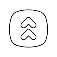 Arrow Up icon isolated on a white background. Vector illustration.