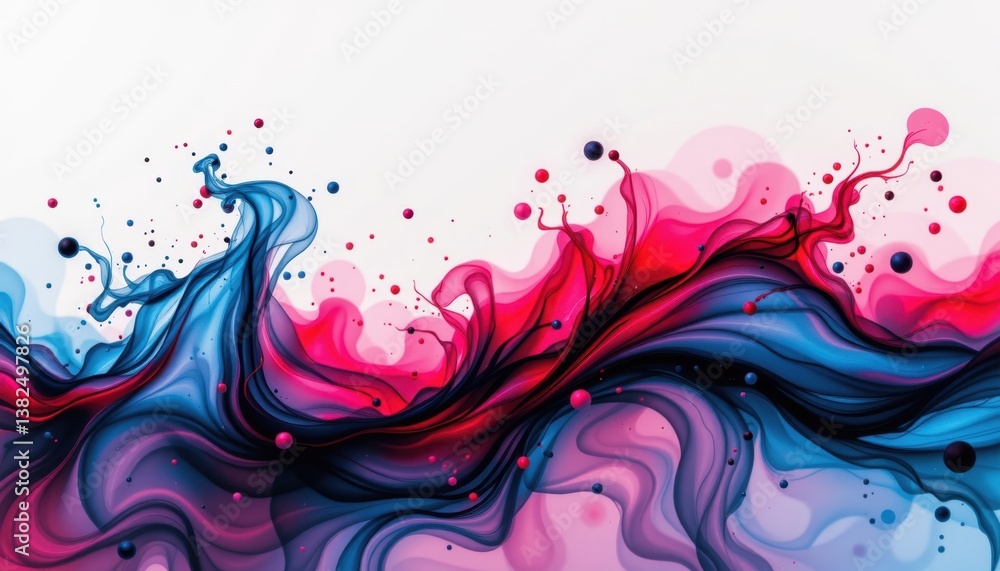 Poster ink in water a fluid representation of ink swirling in water, creating beautiful, flowing patterns a