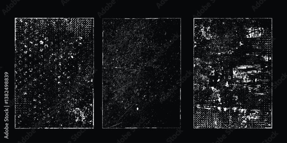 Poster grunge urban backgrounds set.texture vector.dust overlay distress grain ,simply place illustration o