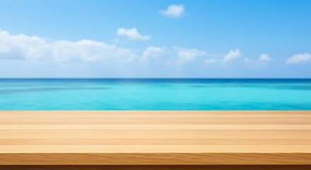 Fototapeta premium Azure Horizon's Embrace AI Generated