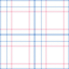 Elegant Seamless Tartan featuring Muted white and Warm carolina blue Fabric Design