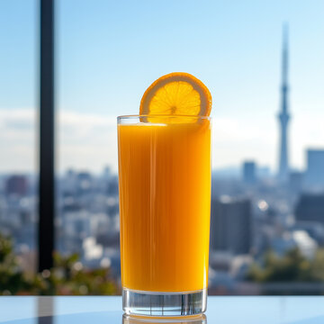 Orange juice with view