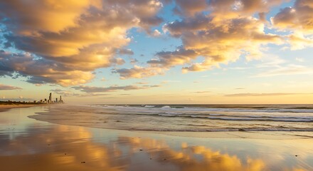 Obraz premium Golden Hour's Embrace AI Generated