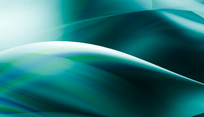 Abstract 3D render of smooth blue and cyan waves creating a tranquil background
