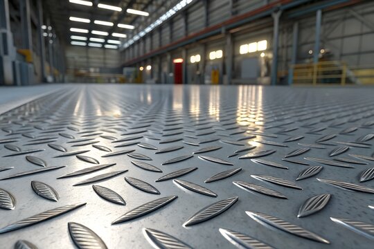 Matel floor textured for industry, Factory floor