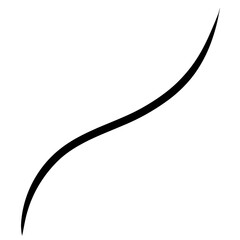 Hand Drawn Swirl Line, Wave Line