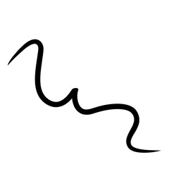 Hand Drawn Swirl Line, Wave Line