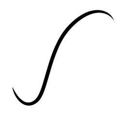 Hand Drawn Swirl Line, Wave Line