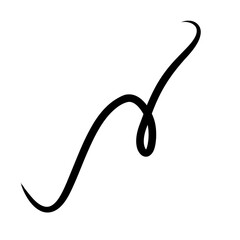 Hand Drawn Swirl Line, Wave Line